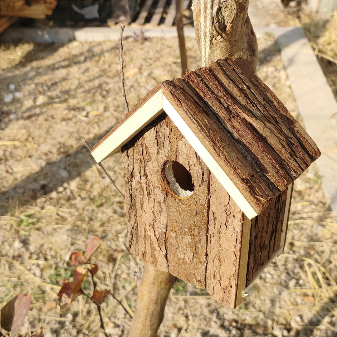 Rustic Wooden Bird House – A Cosy Home for Garden Birds