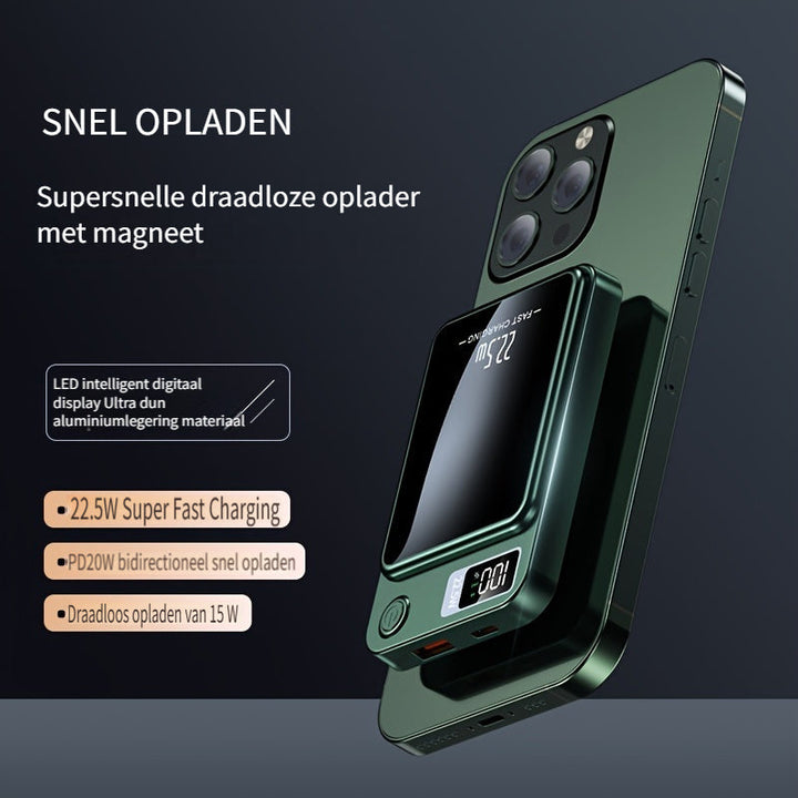 Magnetische Powerbank – Ultraflach mit superschnellem kabellosem Laden