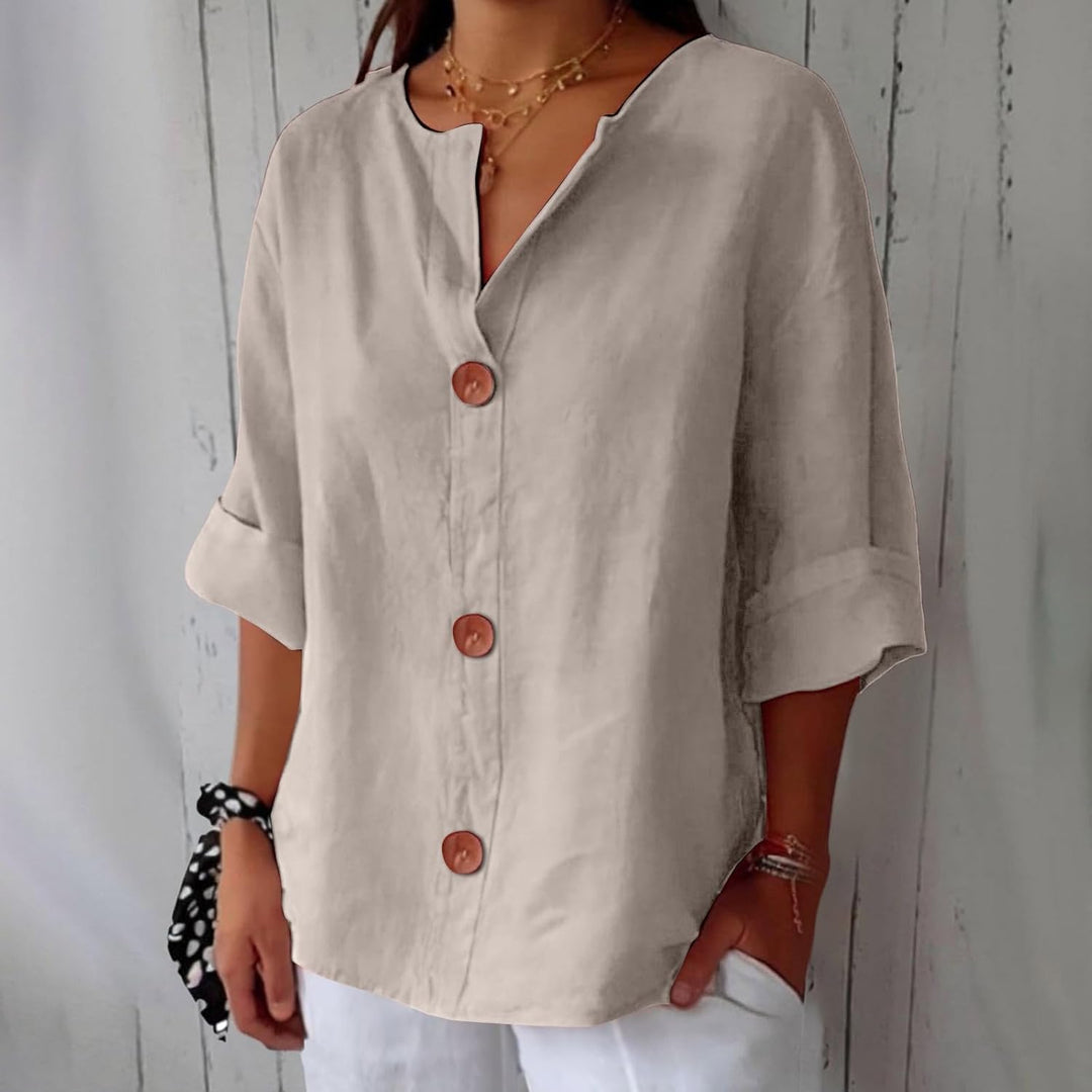 Olivia – relaxed linen blouse: light and comfortable summer top