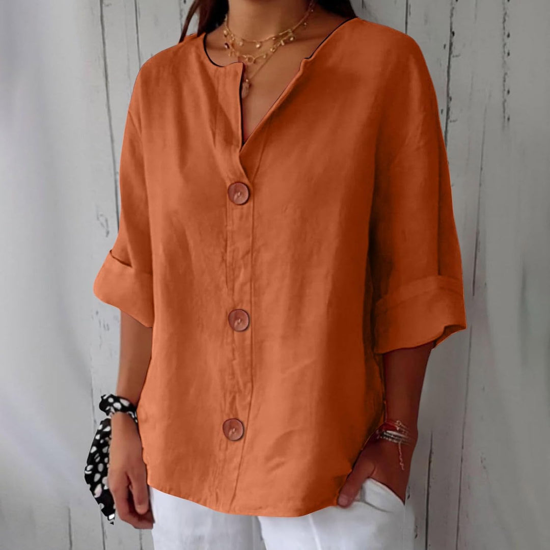 Olivia – relaxed linen blouse: light and comfortable summer top