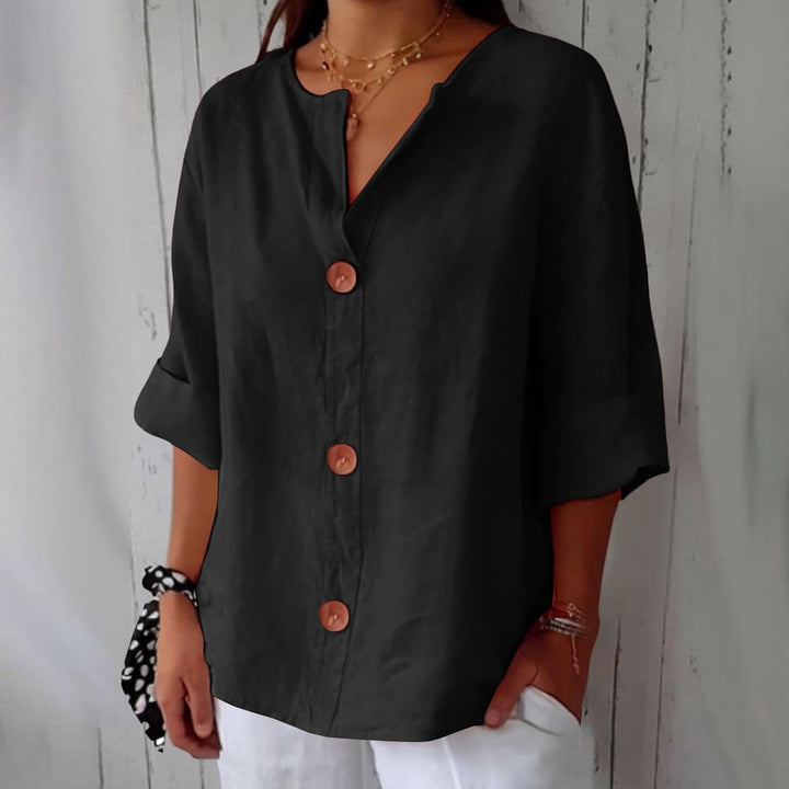 Olivia – relaxed linen blouse: light and comfortable summer top