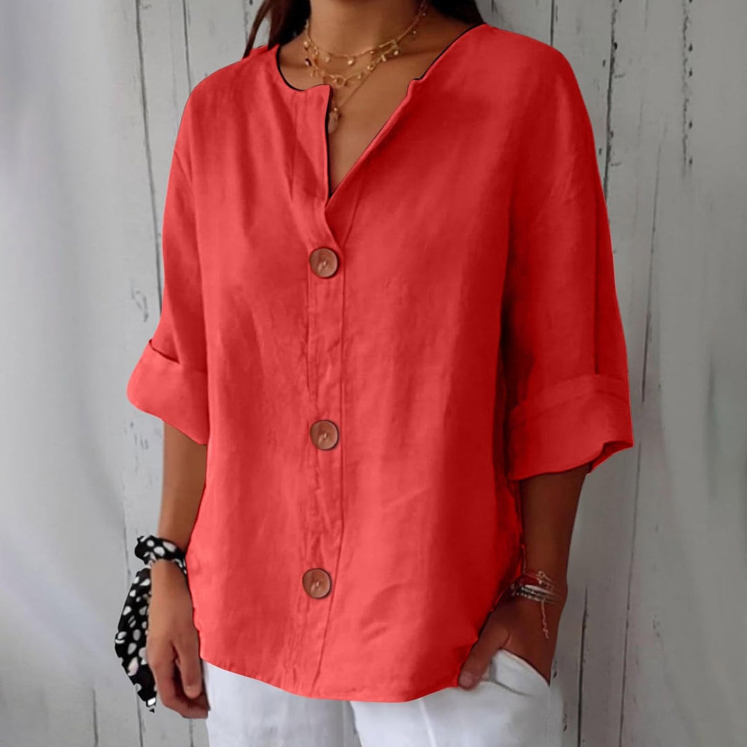 Olivia – relaxed linen blouse: light and comfortable summer top