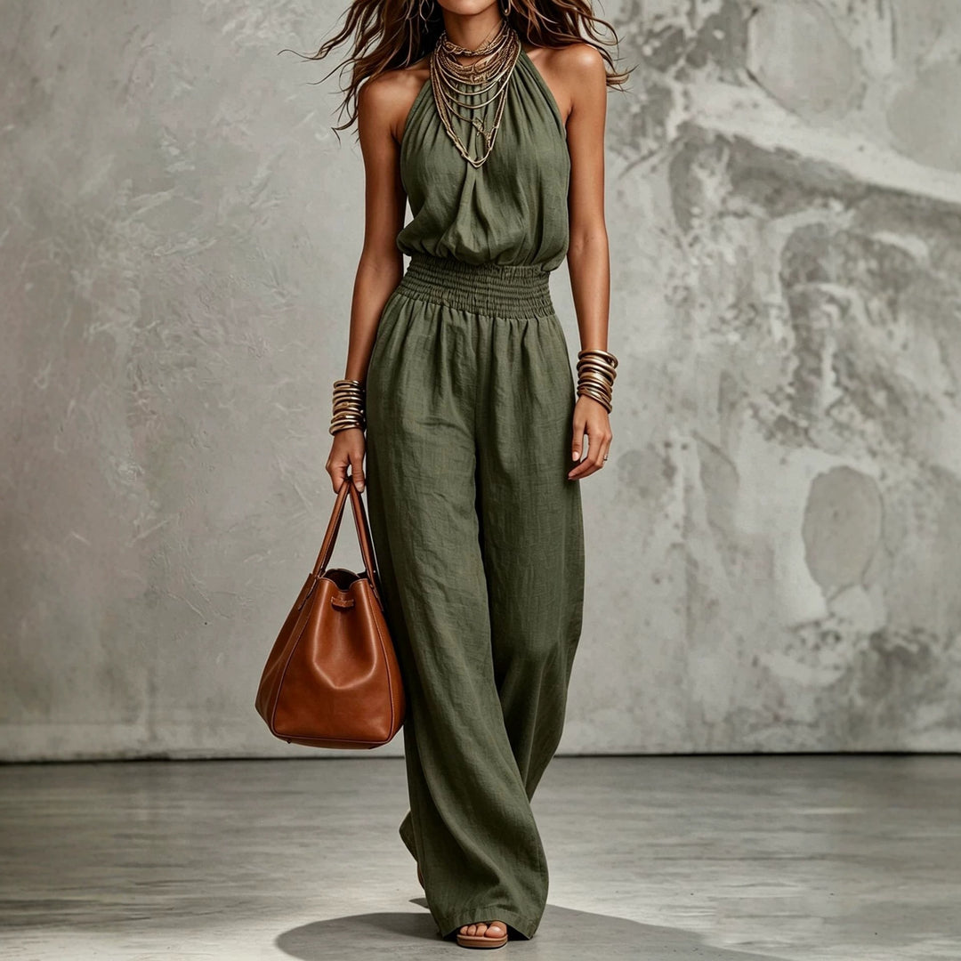 Women’s Backless Halter Jumpsuit