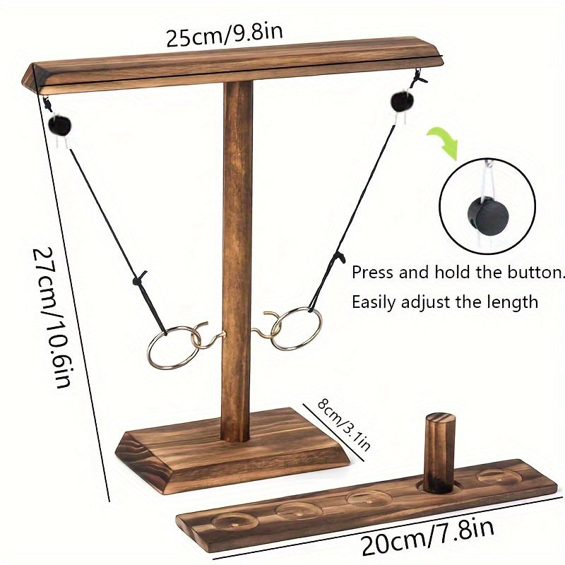 Wooden Ring Toss Game – Traditional and Engaging