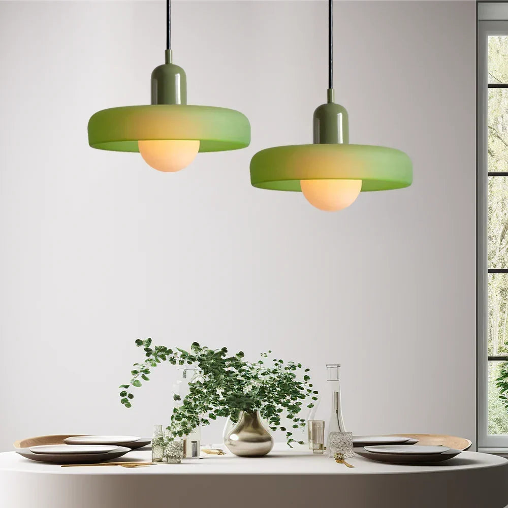 Bauhaus Stained Glass Pendant Light