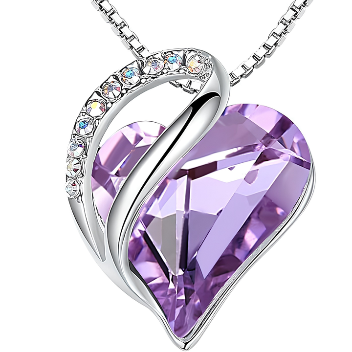 Geometric Heart Of The Ocean Crystal Necklace