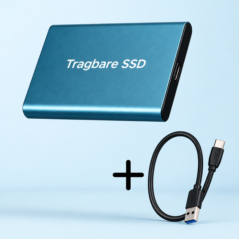 Portable 30 TB SSD with Rugged Casing