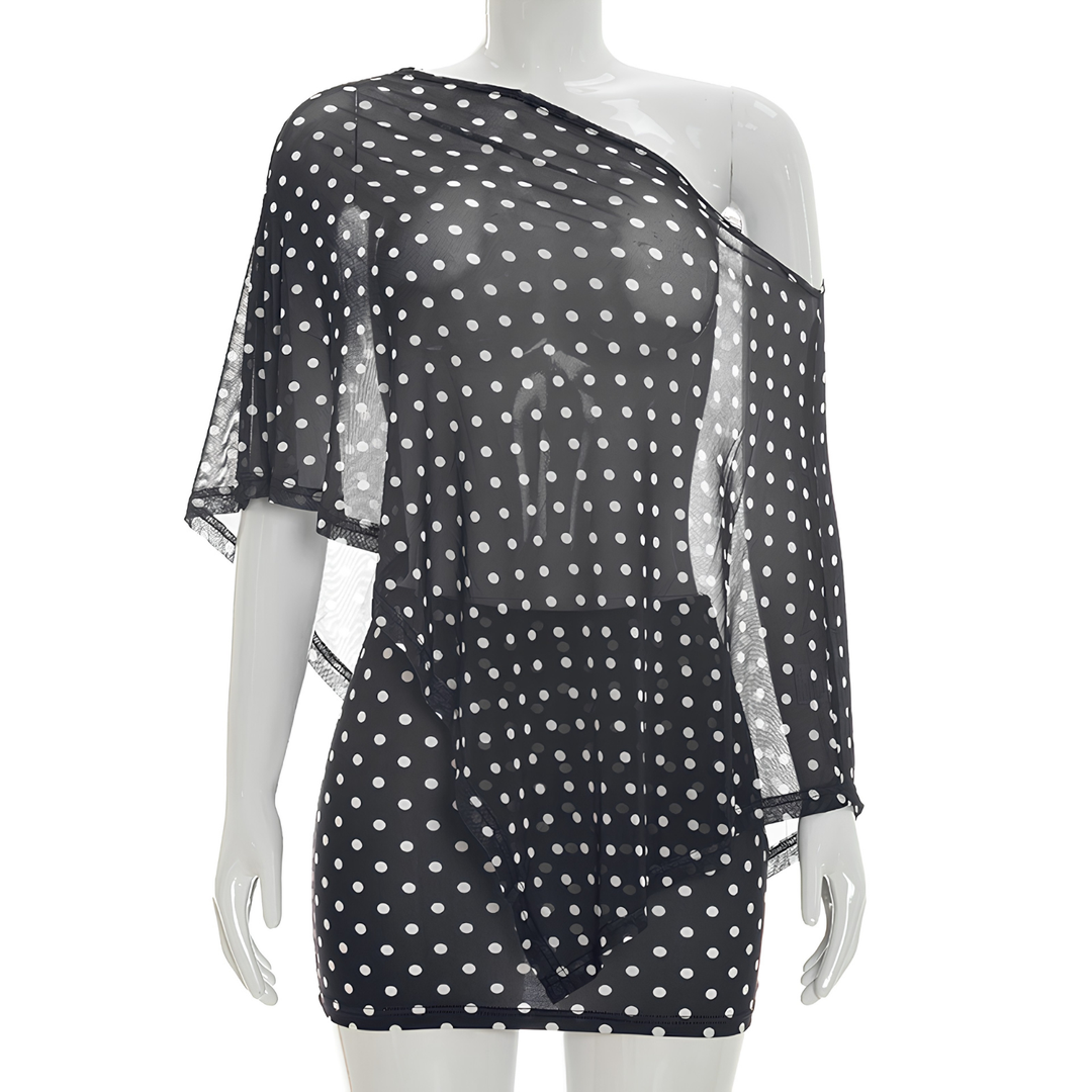 Women’s Claw Print Off Shoulder Top and Bodycon Midi Skirt Set
