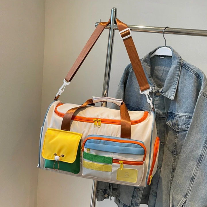 Lightweight Travel Bag with Colour Blocking - FlexaBag