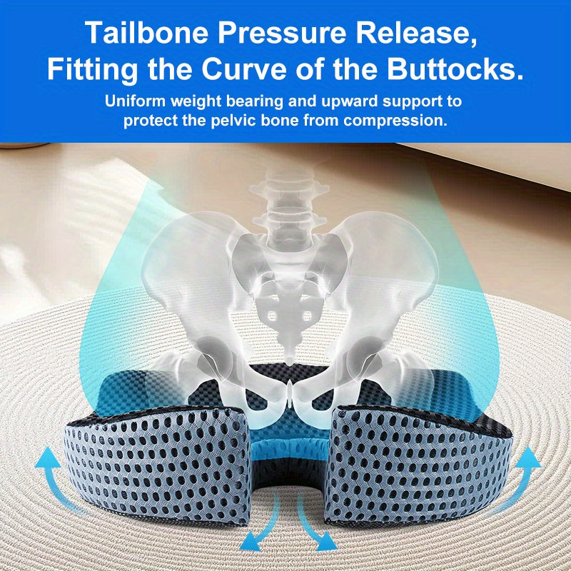 Triangular Ergonomic Car Cushion – Memory Foam Support