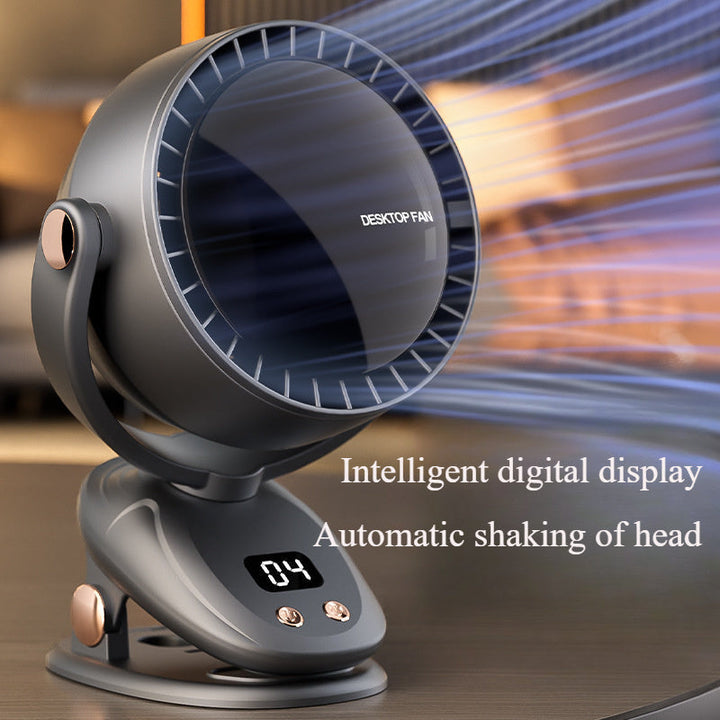 Bladeless Portable Fan with Digital Display – Quiet and Rechargeable for Indoor and Outdoor Use