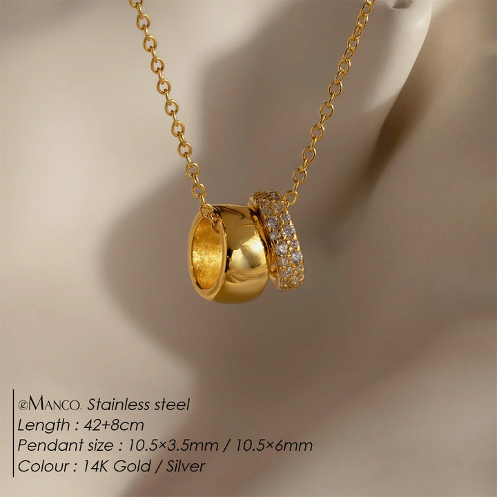 Odette Duo Ring Necklace