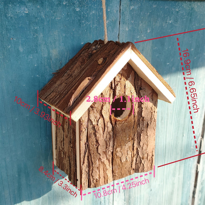 Rustic Wooden Bird House – A Cosy Home for Garden Birds