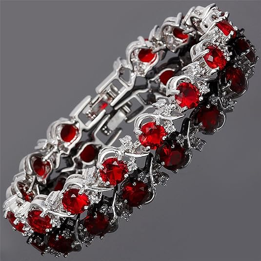 Elegant white gold tennis bracelet with sparkling cubic zirconia