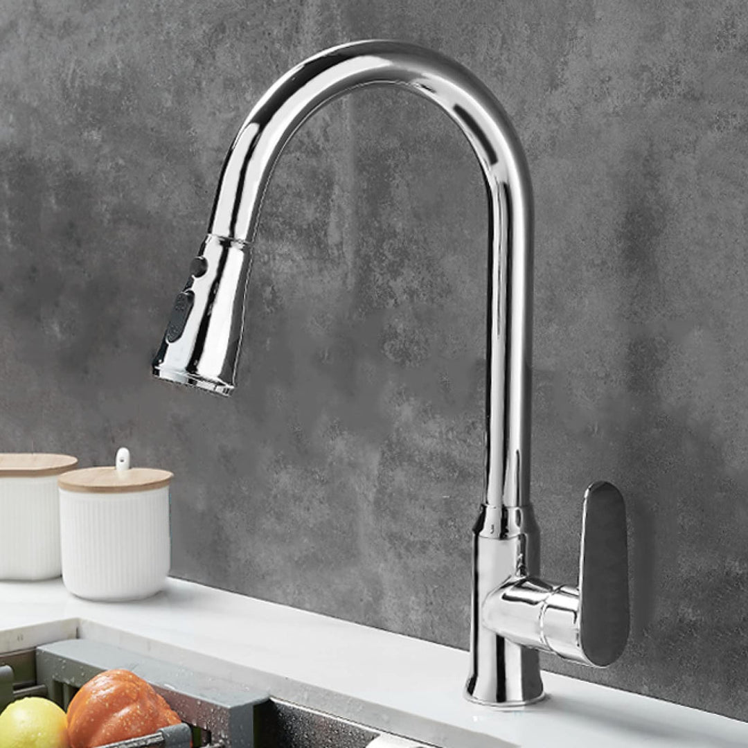 SWIVELUX – Elegant Kitchen Tap with Pull-Out Function and 360° Rotation