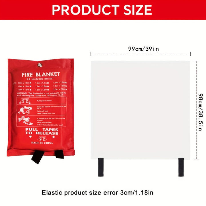 Emergency Fire Blanket for Homes and Businesses – Fireproof Fire Blanket for Kitchen, Office and Car