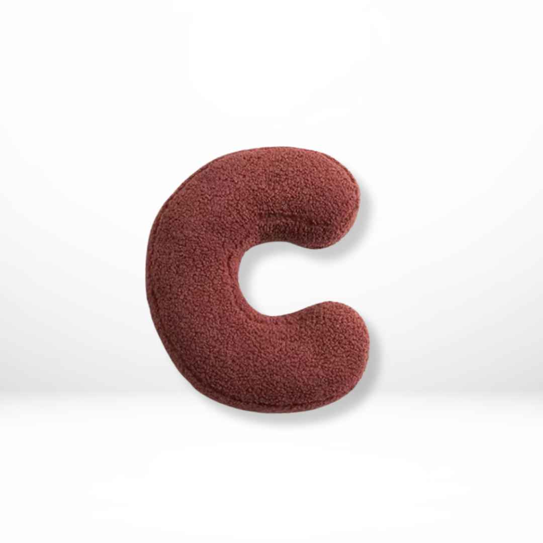 Avenia - Velvet Decorative Cushion with Letters from A to Z