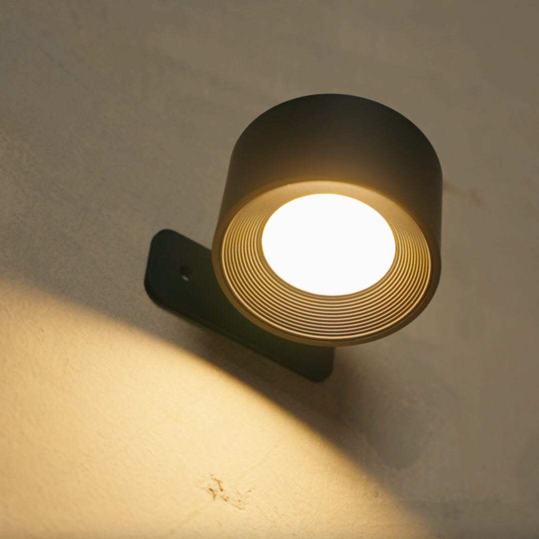 Cordless LED Wall Light with 360° Rotating Head, Touch Dimmer, 3 Colours