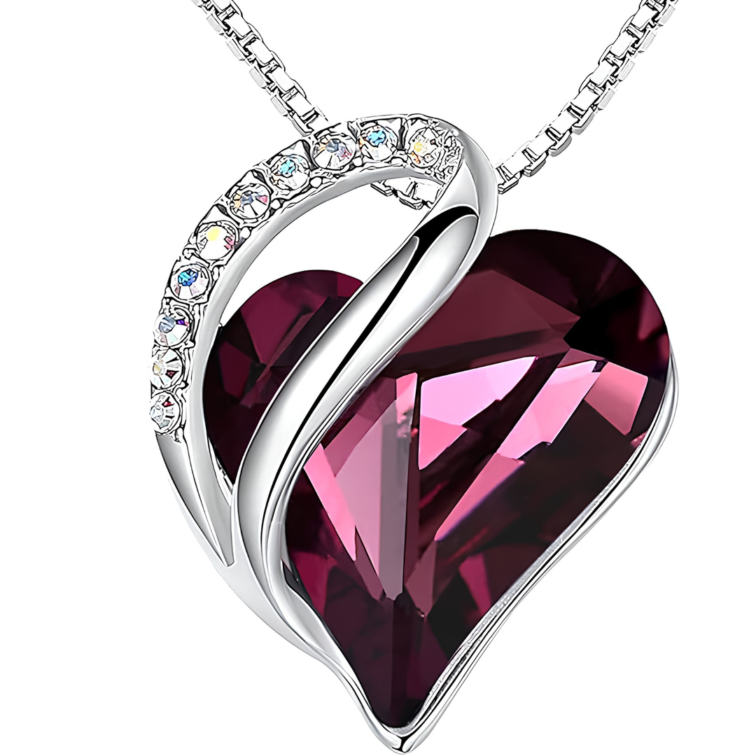 Geometric Heart Of The Ocean Crystal Necklace