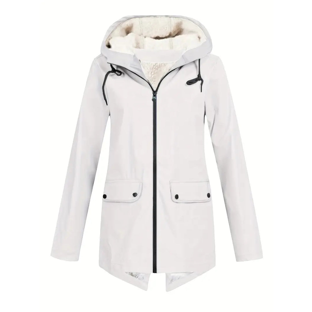 Women's Waterproof Jacket – Fleece-Lined – with Hood