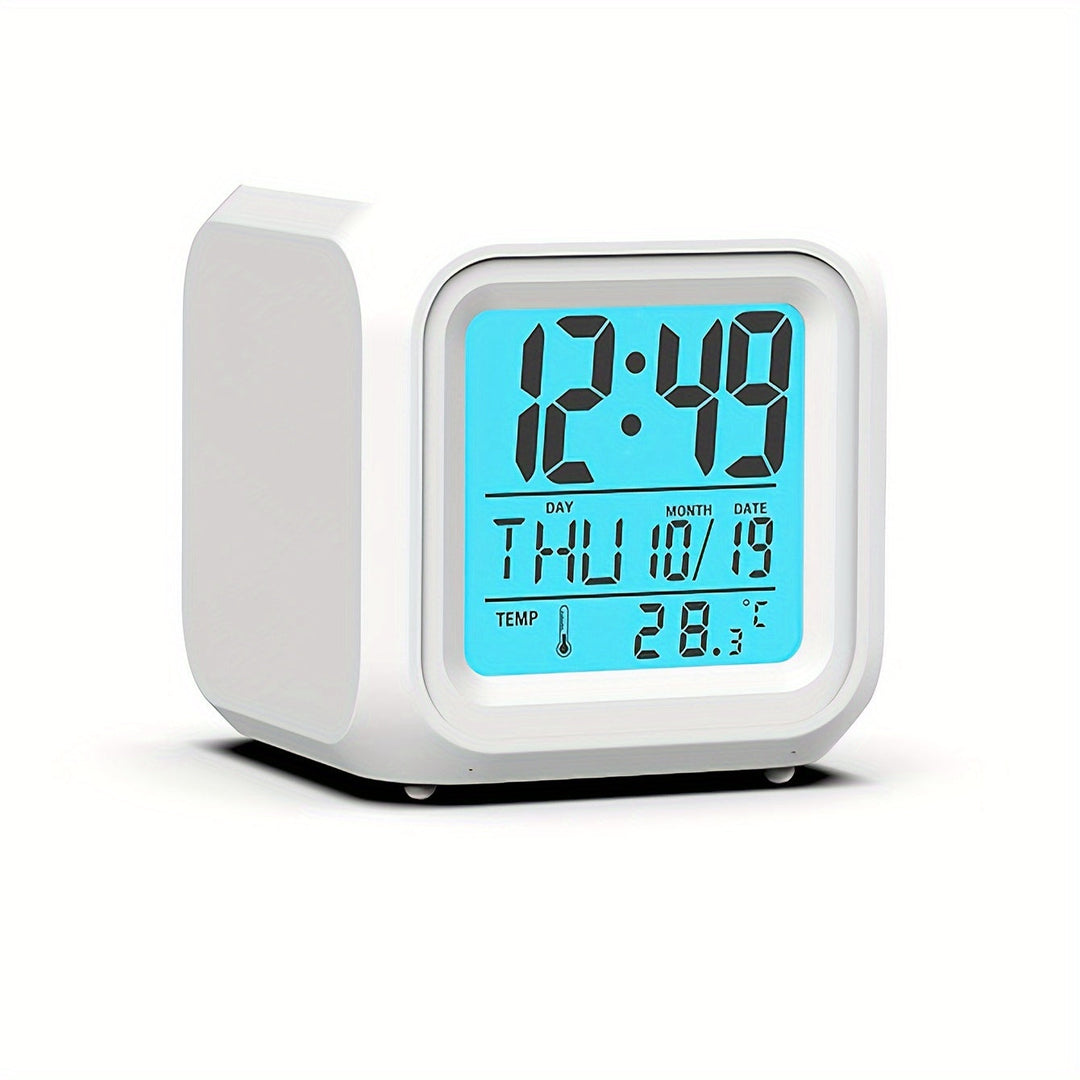 Digital LED Clock with Temperature Display – Quiet and Bright for Any Room