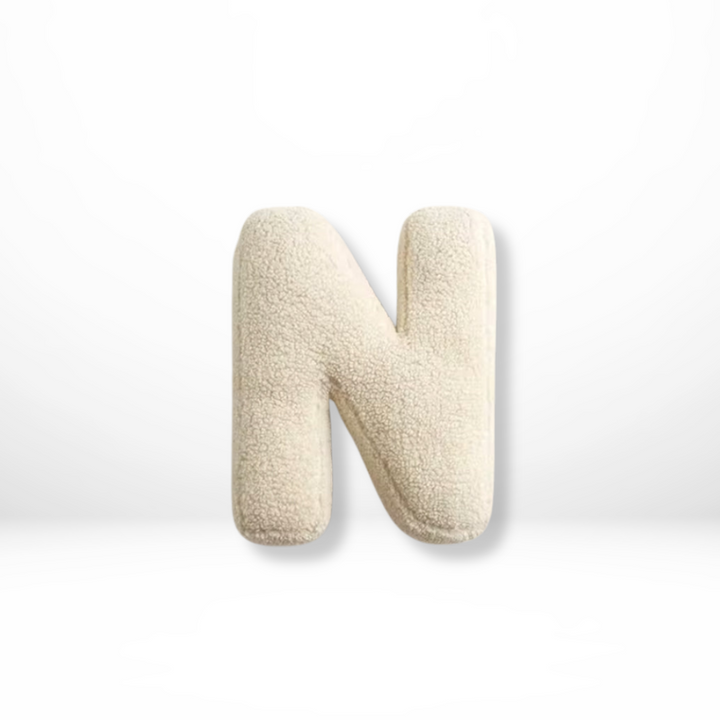 Avenia - Velvet Decorative Cushion with Letters from A to Z