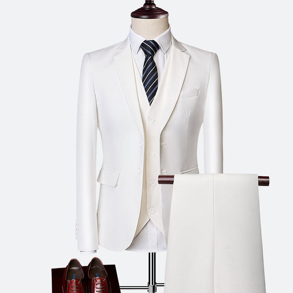 Three-Piece Slim Fit Suit for Men