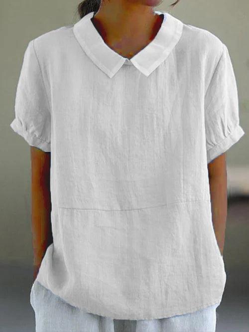 Classic Solid Color Top Natural Comfort with Effortless Style