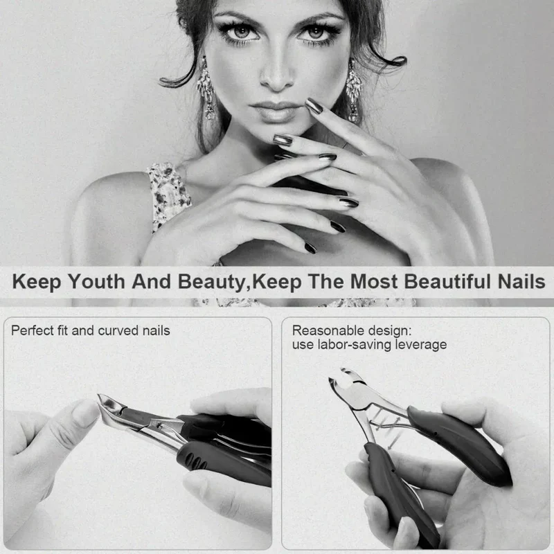 Nail Clipper for the Elderly, Sharp, Ergonomic and Ideal for Thick Nails