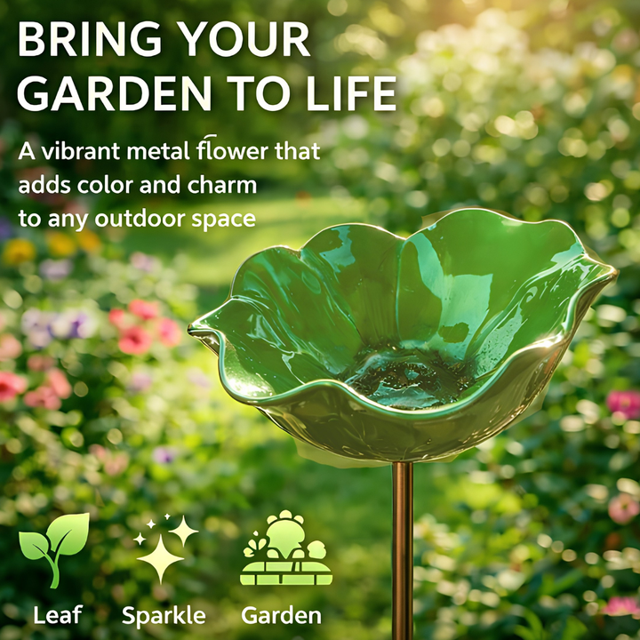 Handmade Metal Floral Garden Bird Feeder