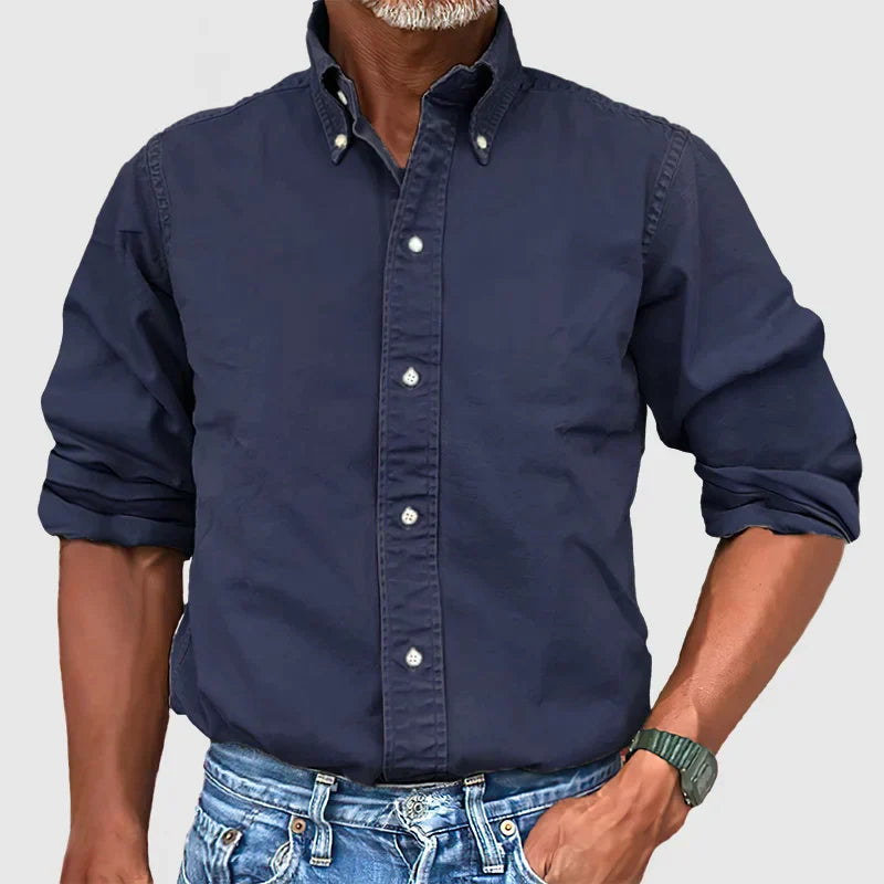 Timeless Classic Men’s Long-Sleeved Shirt – Comfort and Versatility
