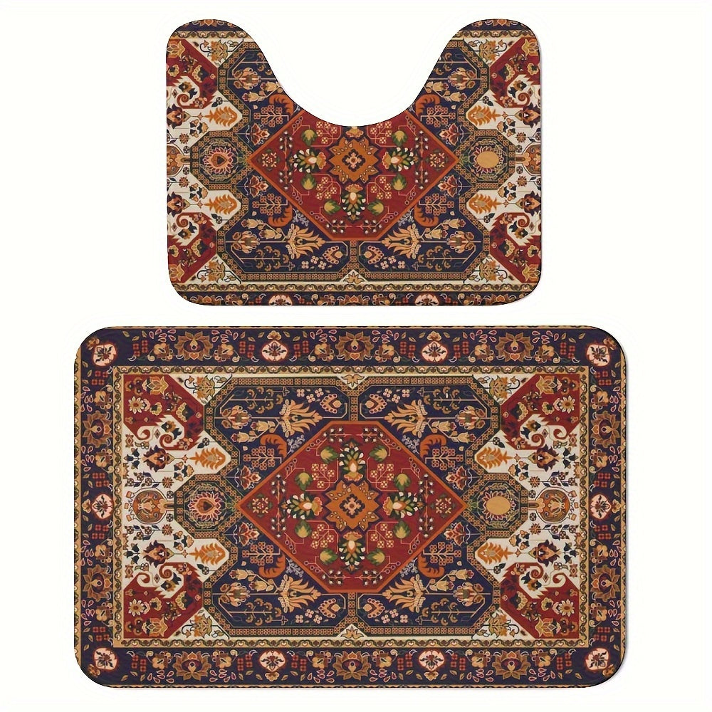 Persian-Inspired Bath Mat Set – Absorbent and Non-Slip