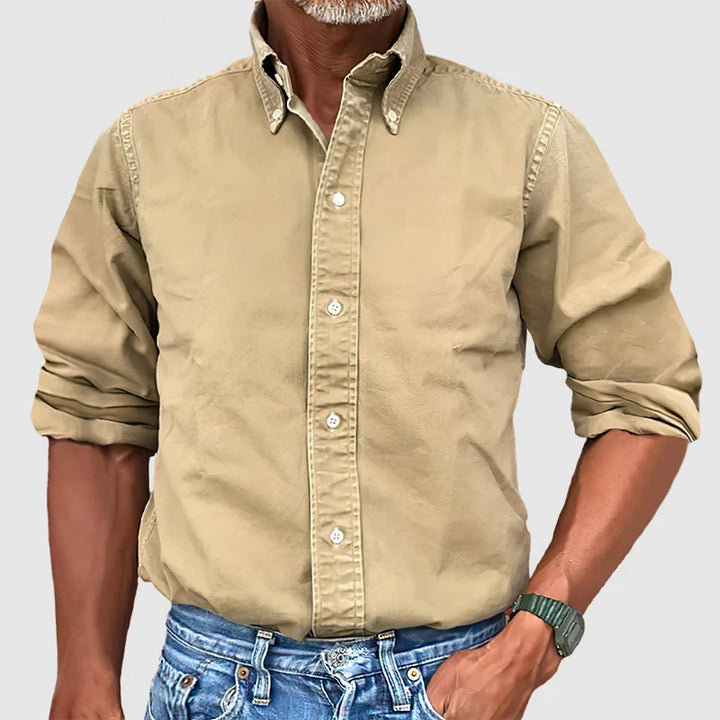 Timeless Classic Men’s Long-Sleeved Shirt – Comfort and Versatility