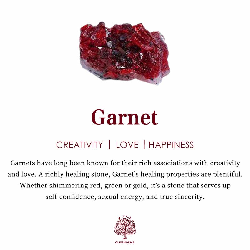Stylish Garnet Birthstone Jewellery Set - Liora