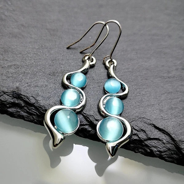 Blue crystal earrings
