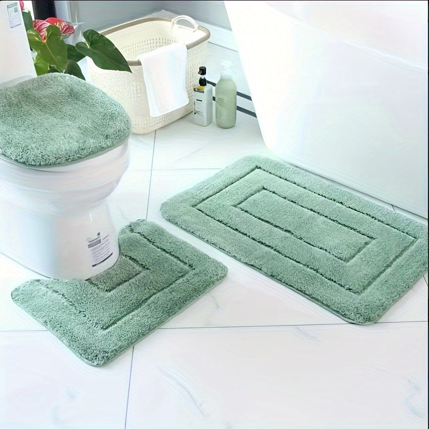Set of 3 Ultra-Fine Fibre Bath Mats – Quick-Drying and Absorbent