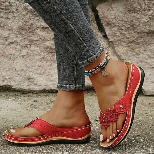 Orthopaedic Women's Sandals with Flower Detail – Melina