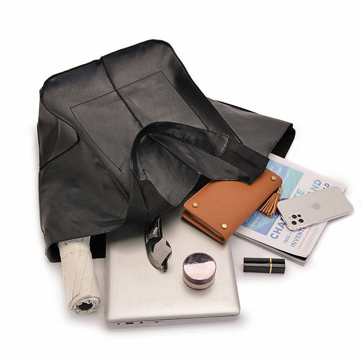Oversized Leather Vintage Shoulder Bag for Women