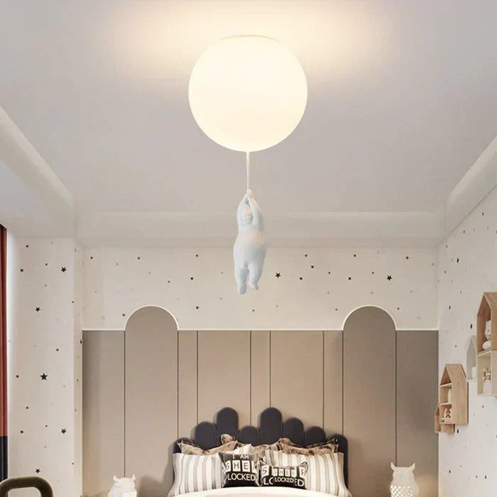 Kids' Ceiling Lamp with Bear and Ball | CloudBear