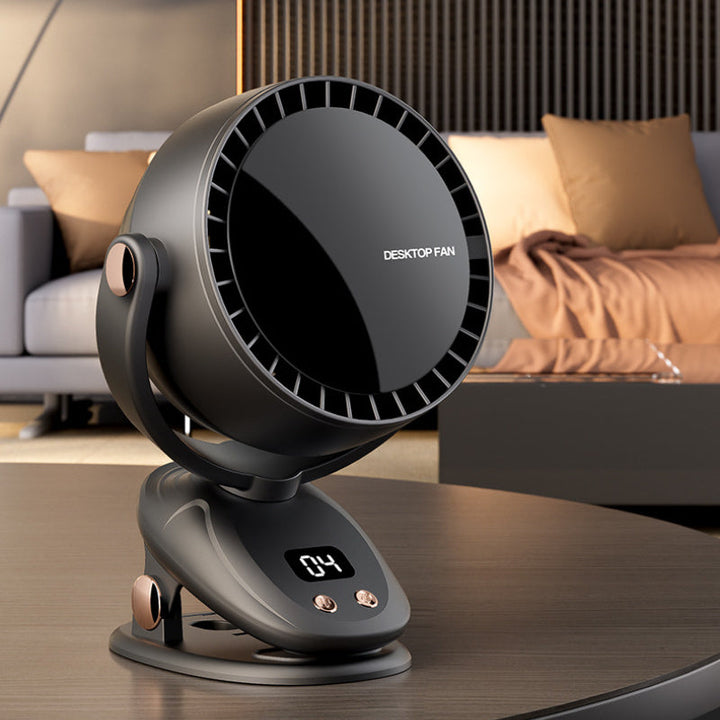 Bladeless Portable Fan with Digital Display – Quiet and Rechargeable for Indoor and Outdoor Use