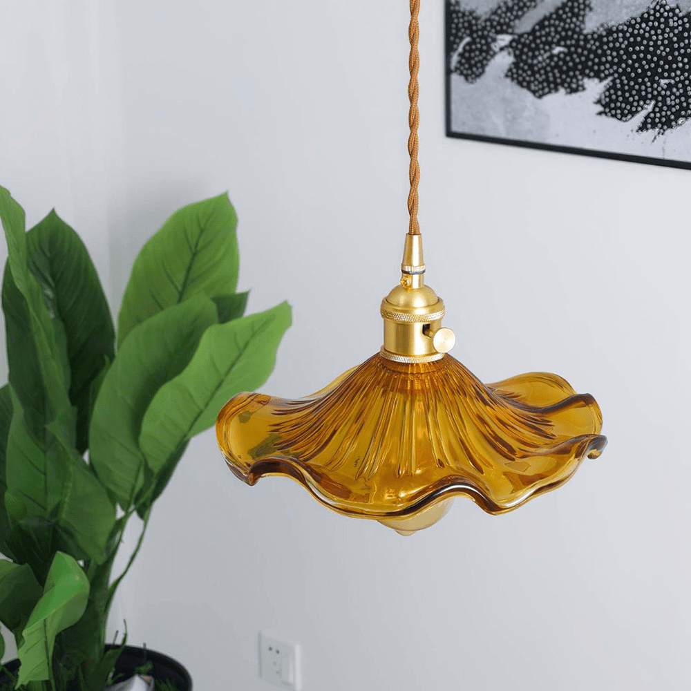 Hibiskus-Hängelampe - Gemütliche LED-Beleuchtung