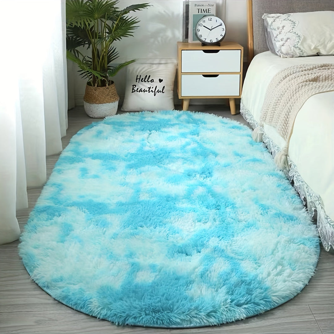 Oval Plush Rug – Soft Rug and Style for Bedroom and Living Room Décor