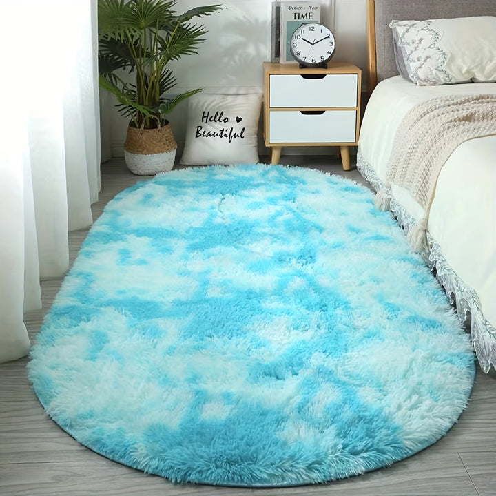 Oval Plush Rug – Soft Rug and Style for Bedroom and Living Room Décor