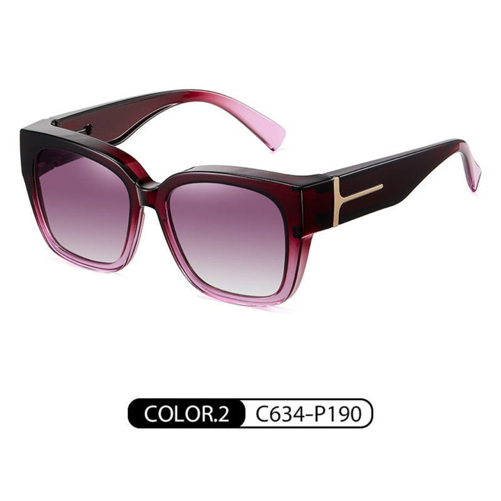 New Fashionable Myopia Glasses With Large Square Frames