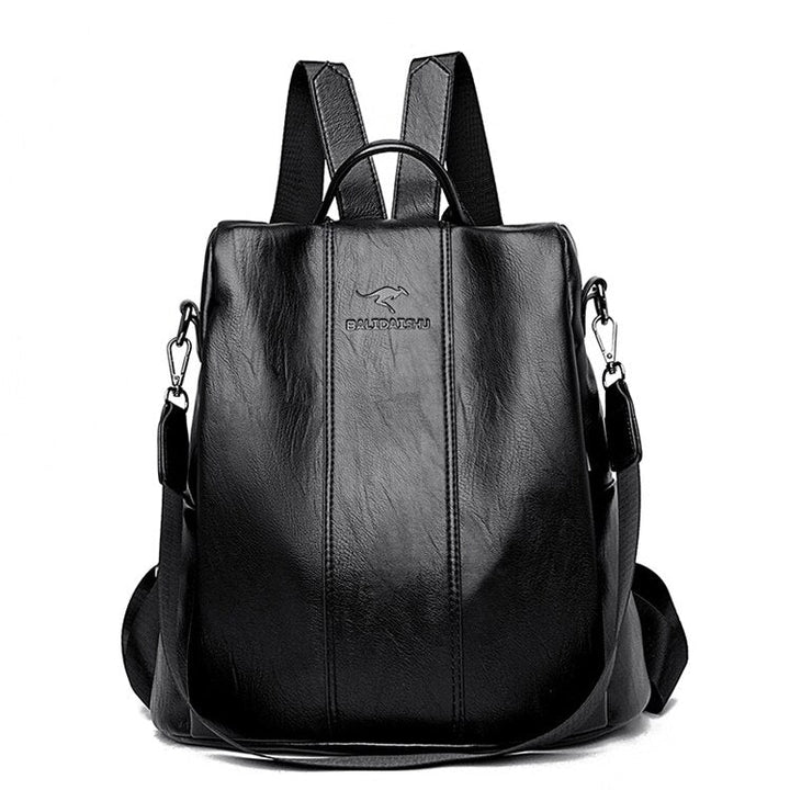 Diebstahlsicherer Lederrucksack für Frauen im Vintage-Stil