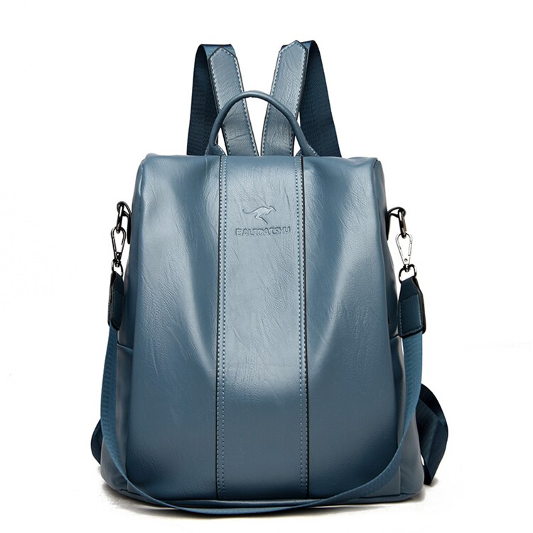 Diebstahlsicherer Lederrucksack für Frauen im Vintage-Stil