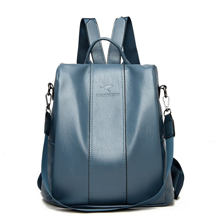 Diebstahlsicherer Lederrucksack für Frauen im Vintage-Stil