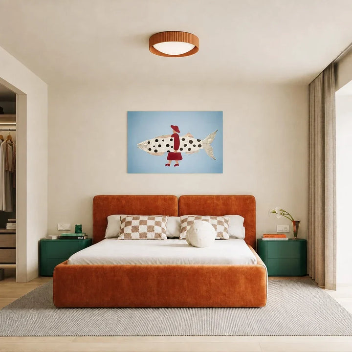 Argo Gypsum Concrete Flush Mount Ceiling Light