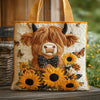 Handmade quilted tote bag with wave stitching, double-layered and machine washable