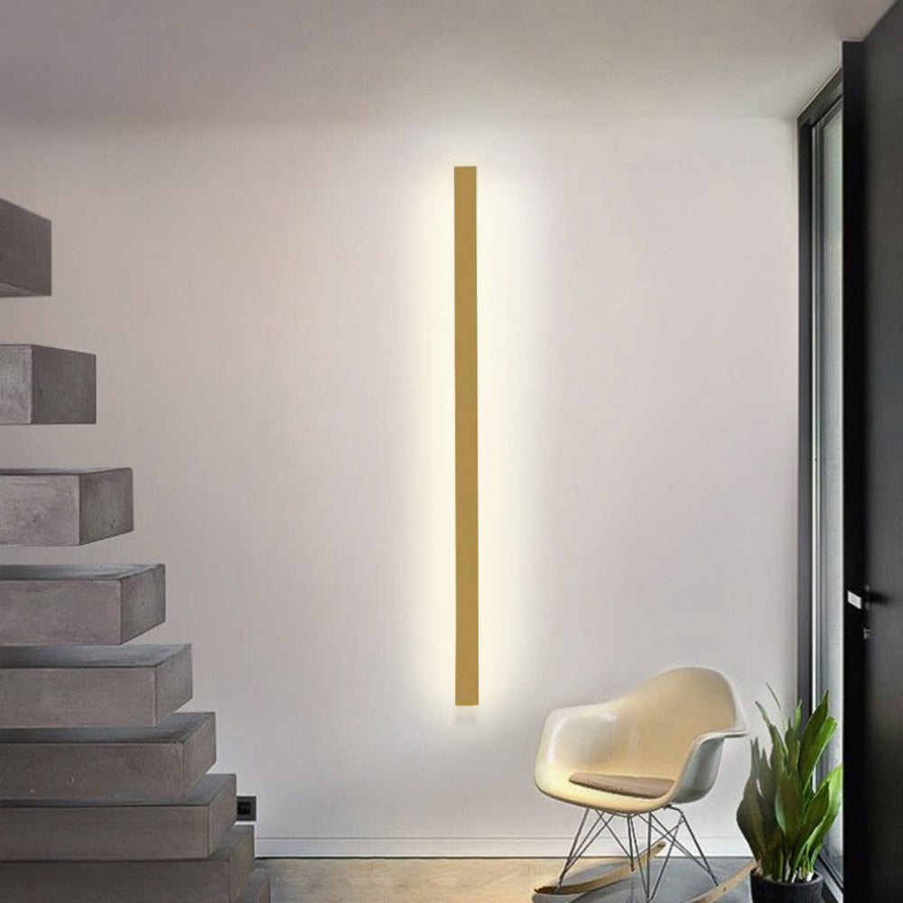 Arisha Minimalist Linear LED Wall Light Gold/Black/White Bedroom